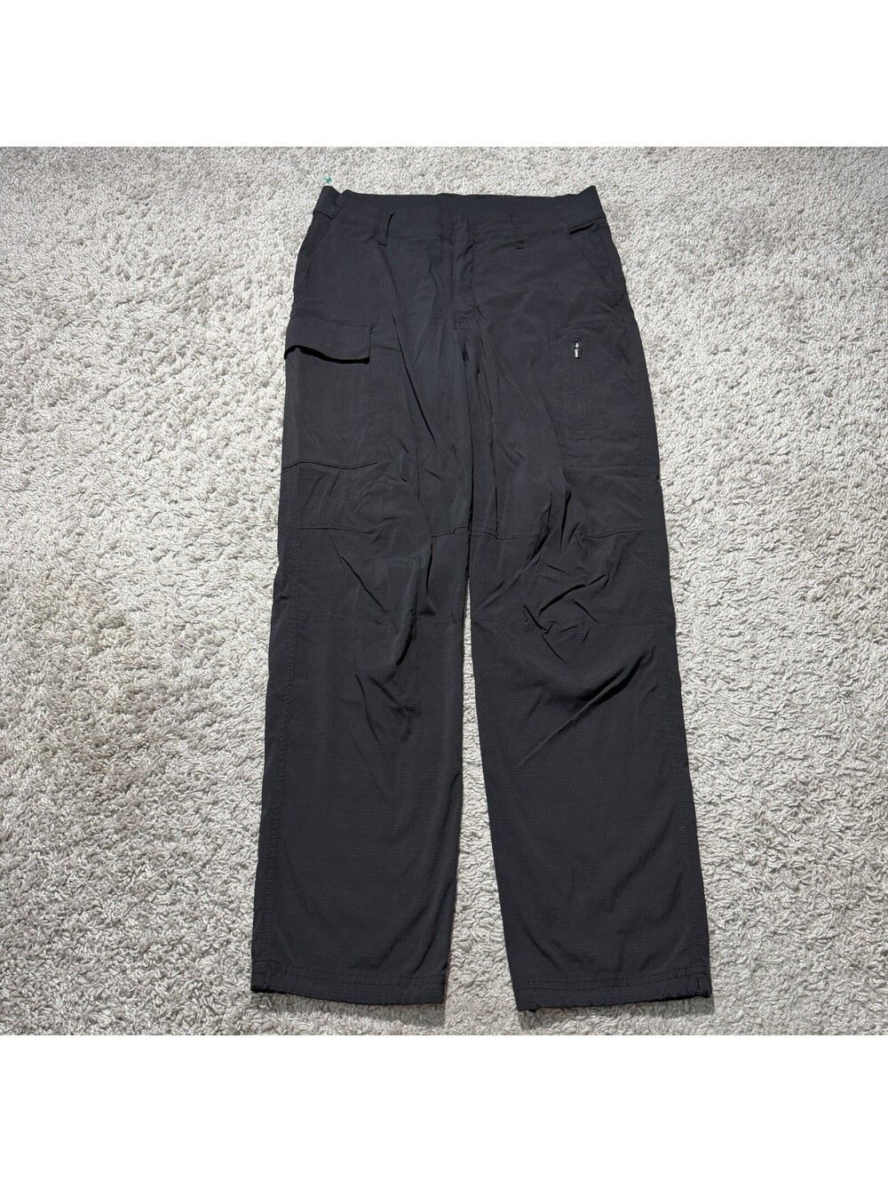 Athleta Trekki Utility Cargo Pant Womens Size 8 Black Straight Leg Active Hike